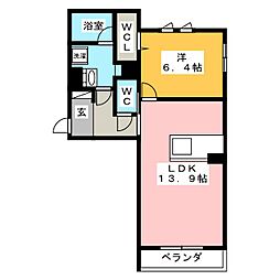 Grandealbero 1LDKの間取図画像