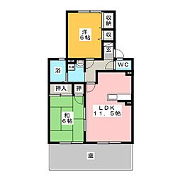 アネックス河尻A 2LDKの間取図画像