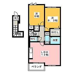ライグッド1 2LDKの間取図画像