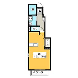 フォレストヒル2 ワンルームの間取図画像