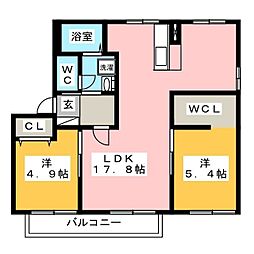 エステート21 2LDKの間取図画像