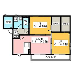 アーク瑞穂加美 2LDKの間取図画像