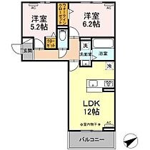 GRAND　D-ROOM浄水　N棟 201 ｜ 愛知県豊田市浄水町伊保原165-6の2（賃貸アパート2LDK・2階・53.76㎡） その2