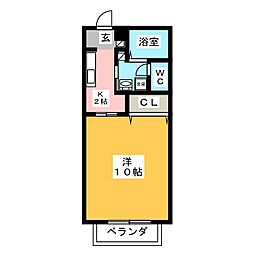 メゾン・ポラリス 1Kの間取図画像