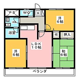 佐野クオリティーハイツ 3LDKの間取図画像
