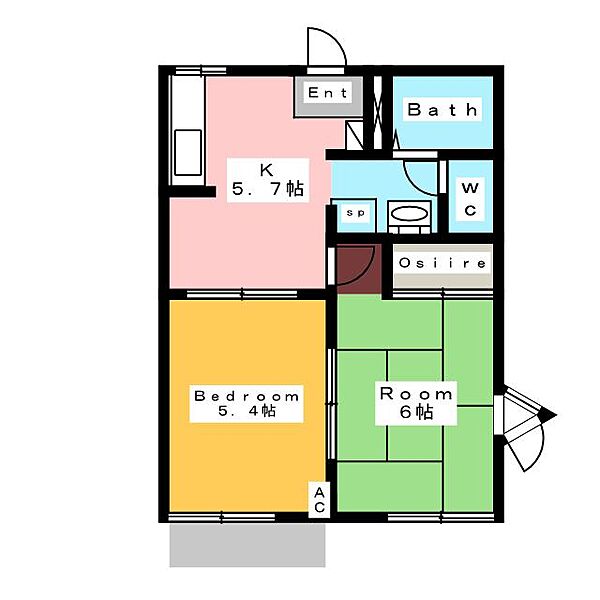 サンパレストリイ ｜愛知県碧南市汐田町４丁目(賃貸アパート2K・1階・35.30㎡)の写真 その2