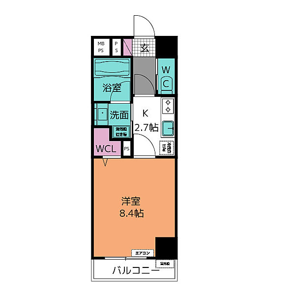 dwell常楽　朝日 401｜愛知県安城市朝日町(賃貸マンション1K・4階・28.81㎡)の写真 その2