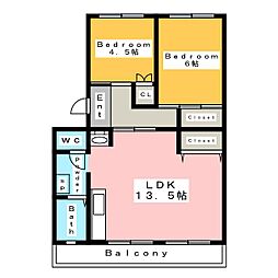間取図画像 2LDK