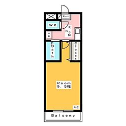 A・City姫小川 1Kの間取図画像