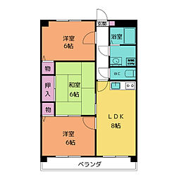 プレッソ三河安城 3LDKの間取図画像