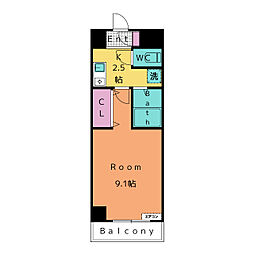 A・City三河安城東町 1Kの間取図画像
