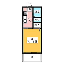 ベルテ丸山 1Kの間取図画像
