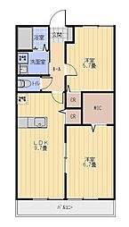 SAKURA壱番館 2LDKの間取図画像