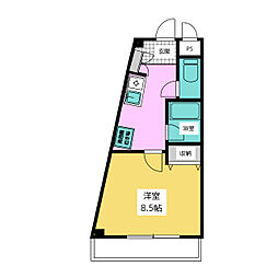 さくら 1Kの間取図画像