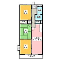 ラクール中切  ｜ 愛知県丹羽郡扶桑町大字柏森字中切（賃貸マンション3LDK・3階・63.18㎡） その2