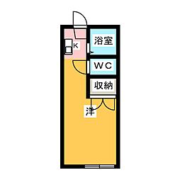 レオパレス日新 ワンルームの間取図画像