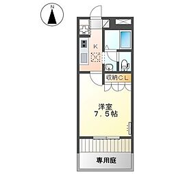 プチ・カノン 1階1Kの間取り
