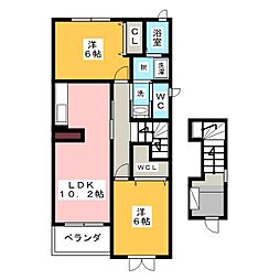 マーサT・3 2LDKの間取図画像