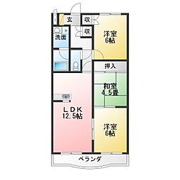 ファミールヴィレッジ 3LDKの間取図画像