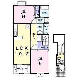 アメノ・カーサ 2LDKの間取図画像