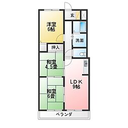 ベルマローネ千竹 3LDKの間取図画像