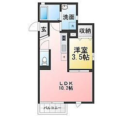 仮)犬山市松本町2丁目新築 1LDKの間取図画像