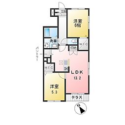 MAISON吉山 2LDKの間取図画像