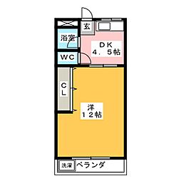 エクセル安藤 1DKの間取図画像