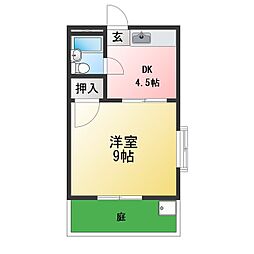 エクセル安藤 1DKの間取図画像