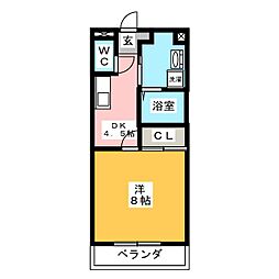 ティエラ3 1DKの間取図画像
