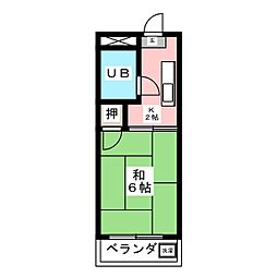ハイカレッジ泉 1Kの間取図画像