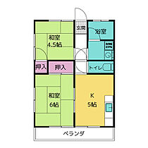 コーポ男城  ｜ 愛知県安城市東新町（賃貸マンション2K・1階・38.88㎡） その2