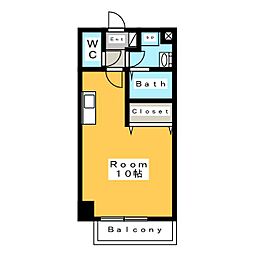 A・City三河安城南館 ワンルームの間取図画像