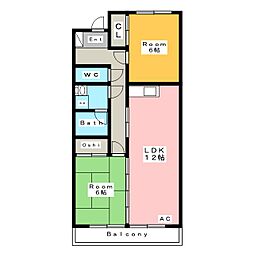 TSパナシア 2LDKの間取図画像