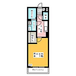 D-roomASAHI 1Kの間取図画像