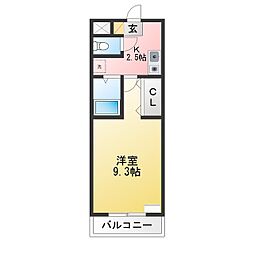 A・City今本町3 1Kの間取図画像