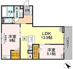 D-avance今本町B 2LDKの間取図画像