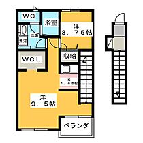 緑風荘  ｜ 愛知県稲沢市下津二本杉町（賃貸アパート1LDK・2階・45.55㎡） その2