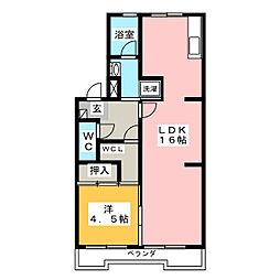 メゾンエスポワール 1LDKの間取図画像
