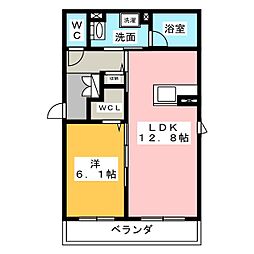 シャーメゾンラフォーレ 1LDKの間取図画像