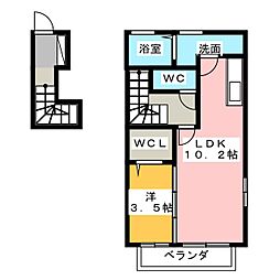 ハイコート 1LDKの間取図画像