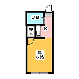 サンコーポラス 1Kの間取図画像