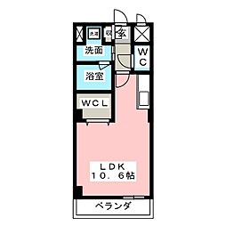 プレミアムキャッスル豊山 ワンルームの間取図画像