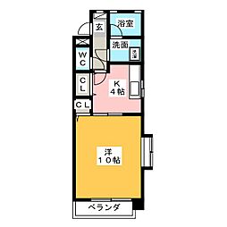 PALACEROSA 1Kの間取図画像