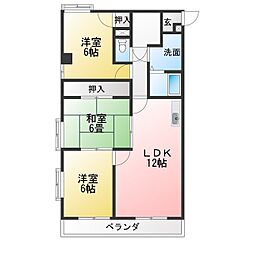 メゾンザ41 3LDKの間取図画像