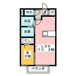 エトワールM 1LDKの間取図画像