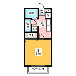 サン・フレンズ東浜井 1Kの間取図画像