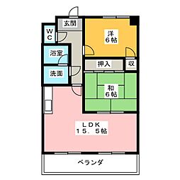 アメニティゴールド 2LDKの間取図画像