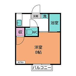 的場三番館 1Kの間取図画像