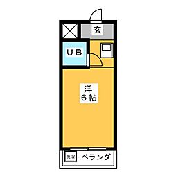 ラトゥールナリタ ワンルームの間取図画像